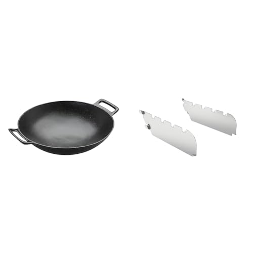 RÖSLE VARIO Wok, Hochwertiger Wok aus emailliertem Gusseisen zum scharfen Anbraten & Primezone-Windschutz VIDERO, Hochwertige Halterung RÖSLE VARIO Wok, Hochwertiger Wok aus emailliertem Gusseisen zum scharfen Anbraten & Primezone-Windschutz VIDERO, Hochwertige Halterung von RÖSLE