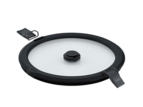 RÖSLE Vakuumdeckel FLEXX 2GO 0,8 L rund mit Clips, Sicherheitsglas mit Silikonrand und Vakuumventil, aromadicht, transparent/schwarz RÖSLE Vakuumdeckel FLEXX 2GO 0,8 L rund mit Clips, Sicherheitsglas mit Silikonrand und Vakuumventil, aromadicht, transparent/schwarz von RÖSLE