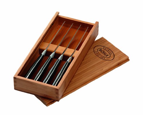 Rösle 96651 Steakmesser 4-er Set in Holzbox von RÖSLE