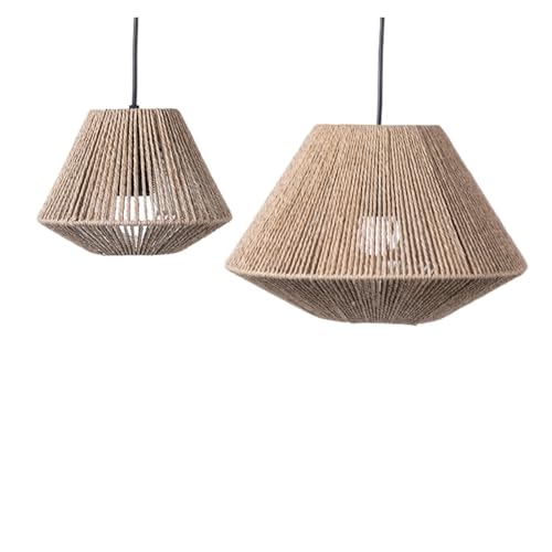 1 stück Rattan Lampe Geometrische Schatten Licht Abdeckung Kronleuchter Hängen Wicker Woven Fixture Rustikalen Dekorativen Weben Korb von ROEUIPG