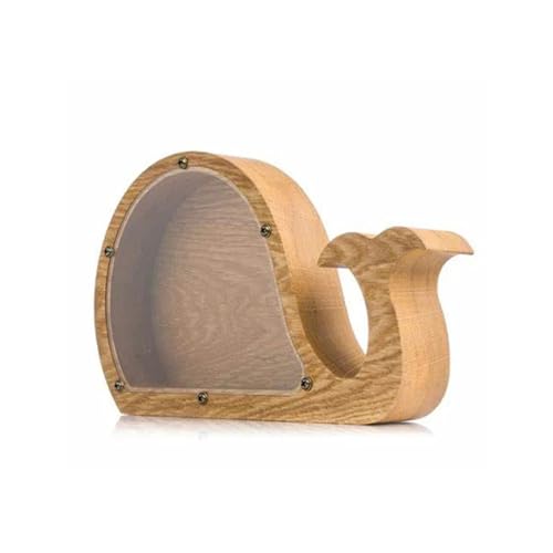 Holz Cartoon Tier Sparschwein Nette Dinosaurier Katze Löwe Münze Transparent Kreative Design Sicher Kinder Geschenk Desktop(Style 3) von ROEUIPG