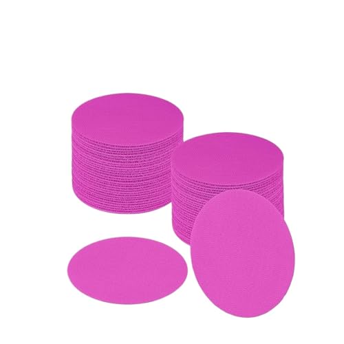 ROEUIPG 10 STÜCKE Teppichaufkleber Magic Mark Klassenzimmer Seine Sitzen Teppichflecken Bunte Markierung Runde for Raumdekoration(10PCS 10CM Pink) von ROEUIPG