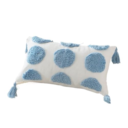 ROEUIPG 2 STÜCKE 30x50/45x45 cm Dekokissenbezug Blume Blau Sofakissen Taillenbezug Home Dekorativer Kissenbezug(Color 4 (30x50cm)) von ROEUIPG