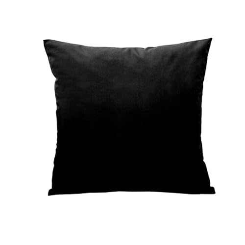 ROEUIPG 3 stücke Samt Kissen Abdeckungen Plaid Kissenbezüge 30x50cm 40x40cm 45x45 50x50cm Wohnkultur Abdeckung for Sofa(Black,40cm x 40cm) von ROEUIPG