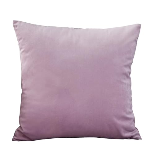 ROEUIPG 3 stücke Samt Kissen Abdeckungen Plaid Kissenbezüge 30x50cm 40x40cm 45x45 50x50cm Wohnkultur Abdeckung for Sofa(Light Purple,40cm x 40cm) von ROEUIPG
