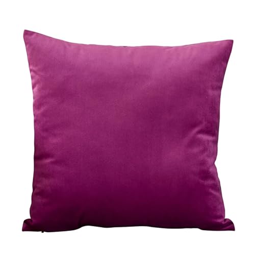 ROEUIPG 3 stücke Samt Kissen Abdeckungen Plaid Kissenbezüge 30x50cm 40x40cm 45x45 50x50cm Wohnkultur Abdeckung for Sofa(Purple,40cm x 40cm) von ROEUIPG