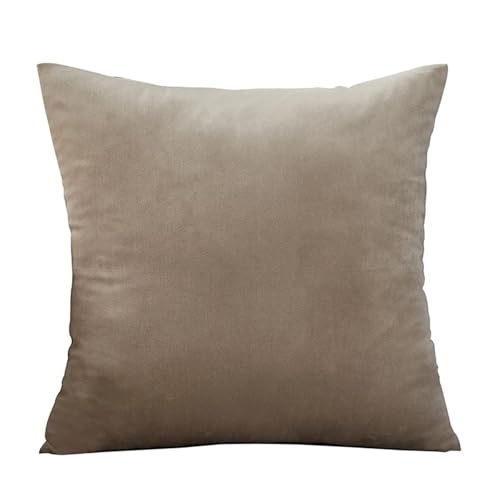 ROEUIPG 3 stücke Samt Kissen Abdeckungen Plaid Kissenbezüge 30x50cm 40x40cm 45x45 50x50cm Wohnkultur Abdeckung for Sofa(Silver,40cm x 40cm) von ROEUIPG