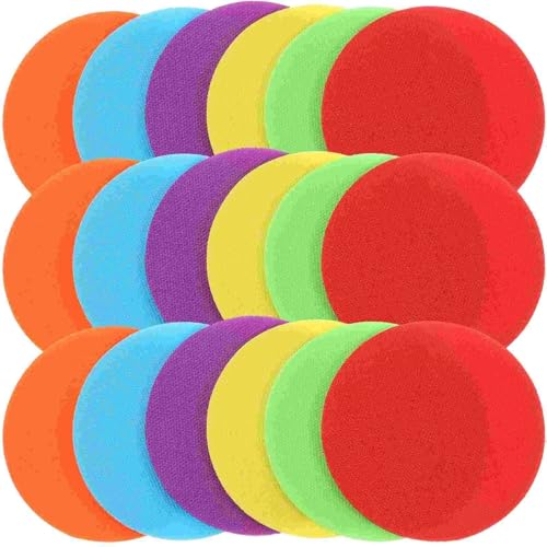 ROEUIPG 30 Pcs Kreis Aufkleber Teppich Marker Spot for Alphabet Anzahl Spiel Trainning(Diameter 12.5cm) von ROEUIPG