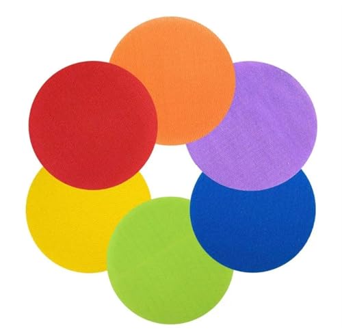 ROEUIPG 30 STÜCKE Klassenzimmer Magische Markierung Sitzteppich Flecken Bunte Runde Teppichaufkleber for Raumdekoration(Mixed Color) von ROEUIPG