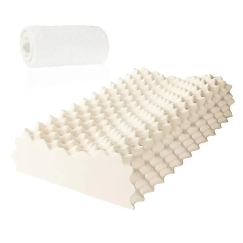 ROEUIPG Natürliches Massage-Latex-Kissen, Nackengedächtniskissen for Erwachsene, Halswirbelsäulen-Massagekissenkern for Zuhause, Hotel Für Erholsamen Schlaf von ROEUIPG