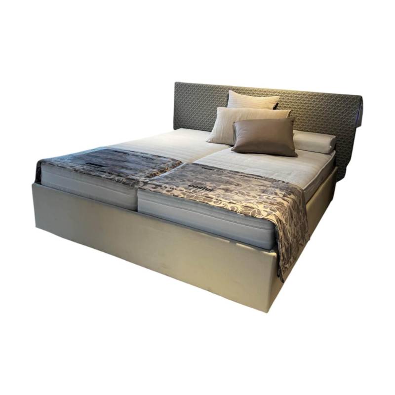Doppelbett Someo Gestell Stoff Soft Basic RM766 Beige Kopfteil Stoff Pure Origam... von RÖWA