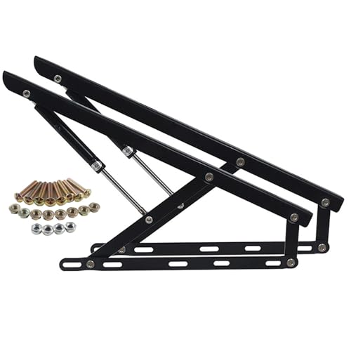 2er-Pack Pneumatische Bett Hebemechanismus, Lattenrost Hebemechanismus für Bett, Klappbett-Hebemechanismus,Stützstange für Bett, Hubscharnier Federmechanismus Gasfedern Hebezubehör(90cm/35.4in) von ROFBIHG