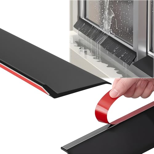 ROFBIHG Fenster-Dichtungsleiste Selbstklebend, für Vor Wassereintritt An Fensterrahmen & Fensterbänken, Gummi-Abdichtung Gegen Regenrückstau, für Fenster & Autotüren (schwarz)(3m(9.8ft),5.5cm) von ROFBIHG