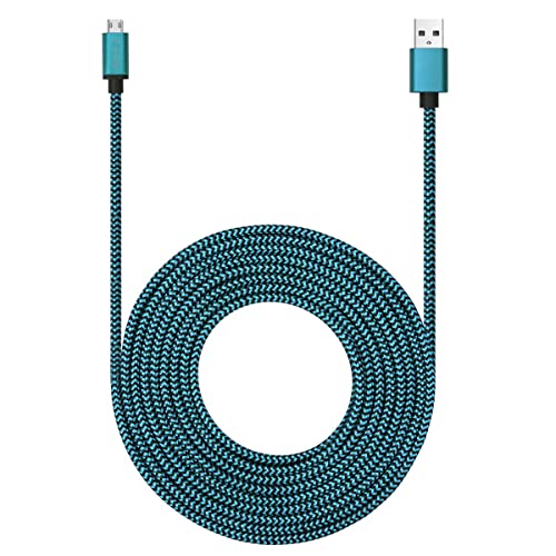 ROFICORD Micro-USB-Kabel 4,6m mit 3A Schnellladung, extra langes und extrem langlebiges Ladekabel für Galaxy S7/S6/J8/J7 Note 5, Kindle, LG, PS4, Kamera, Xbox One und mehr (Blau) von ROFICORD
