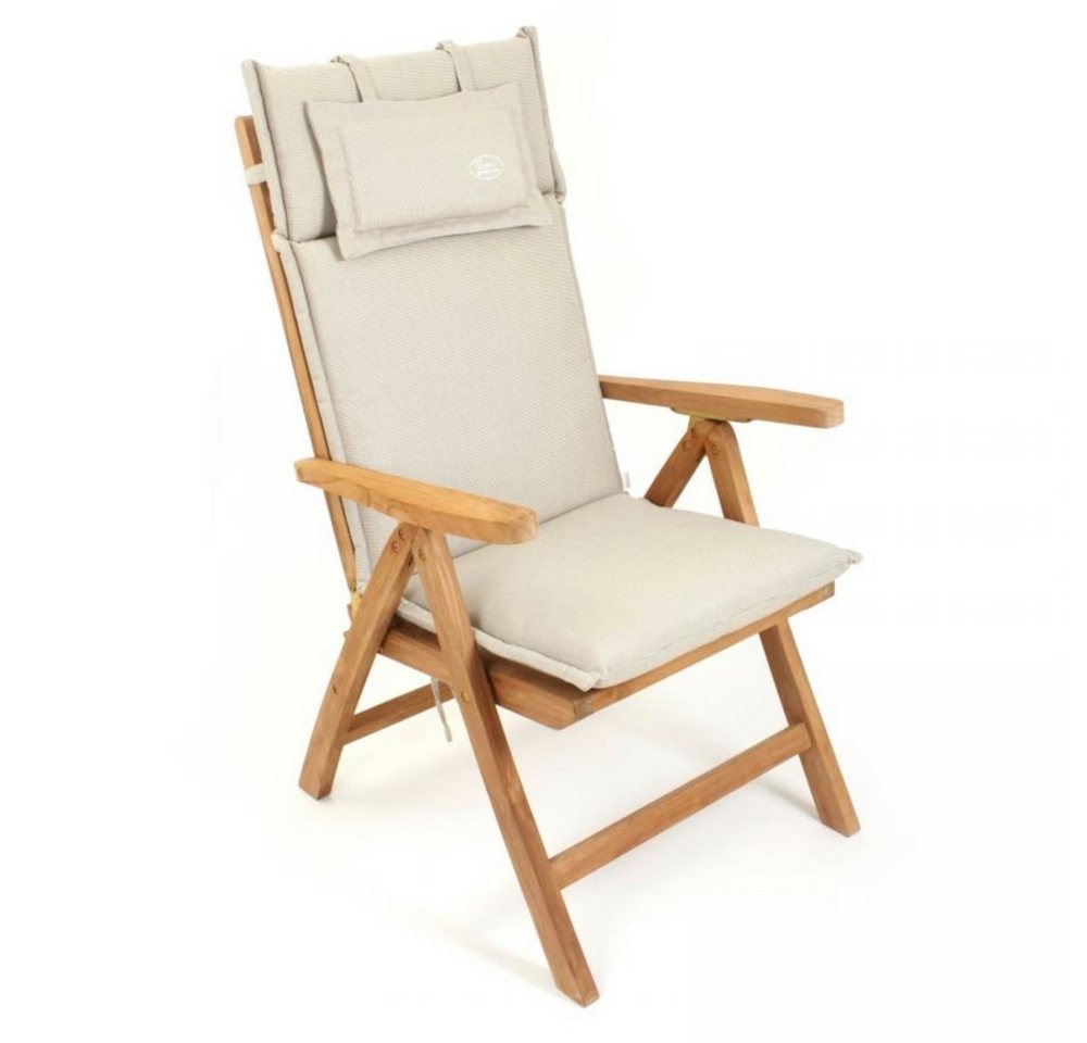 ROG-Gardenline Hochlehnerauflage, 119 x 46 cm - Natur Creme von ROG-Gardenline