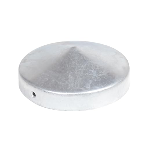 10 x PFOSTENKAPPE RUND STAHL FEUERVERZINKT 81 MM DURCHMESSER von ROG garden-line