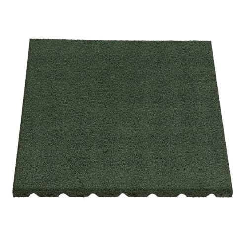 50 x 50 cm Gummi Fallschutzmatte, 25 mm dick - grün von ROG garden-line