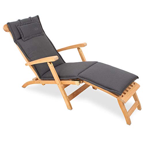 ROG garden-line Auflage FÜR DECKCHAIR LIEGESTUHL 186 x 45 cm - ANTHRAZIT von ROG garden-line