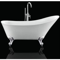 Freistehende Badewanne mit Füßen BALMAIN Adlerfüße CHROM 161 cm - Adlerfüße CHROM von ROGIER&MOTHES