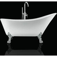 Freistehende Badewanne mit Füßen balmain Löwenfüße chrom 161 cm - Löwenfüße chrom von ROGIER&MOTHES