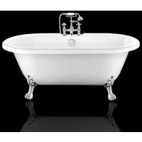 Freistehende Badewanne mit Füßen chelsea Löwenfüße chrom 154 cm - Löwenfüße chrom von ROGIER&MOTHES