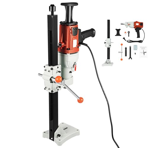 2200W Kernbohrgerät Kernbohrmaschine | 1200RPM Betonbohrer Diamant Kernbohrer | Einstellbar Höhe Handhold Kernlochbohrmaschine | Nass- und Trockeneinsatz Bohren | Betonbohrgerät für Stahlbeton von ROGONPDK