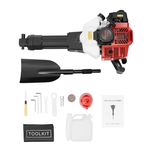 52CC Handheld Benzin Garten Baum Bagger, Gartenbaumgräber - 2Takt - 1900W, Tragbar Baumbagger, Multifunktional Benzin Abbruch Hammer, Gartenschaufel Grubenbagger mit Schaufel, Trichter & Filter 52CC Handheld Benzin Garten Baum Bagger, Gartenbaumgräber - 2Takt - 1900W, Tragbar Baumbagger, Multifunktional Benzin Abbruch Hammer, Gartenschaufel Grubenbagger mit Schaufel, Trichter & Filter von ROGONPDK