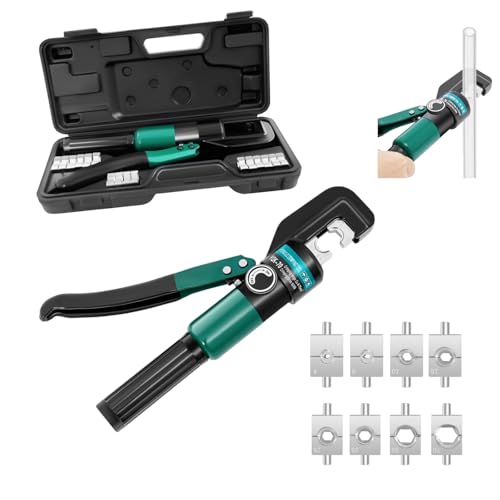 Hydraulische Crimpzange 4-70mm² | 60KN Hydraulic Wire Hand Crimper | Manuell Kabelcrimpzange | 8 Sätzen Kabelschuh Presse | Cable Lug Terminal Crimping Plier Tool für Kupfer-Aluminium-Kabelschuhe Hydraulische Crimpzange 4-70mm² | 60KN Hydraulic Wire Hand Crimper | Manuell Kabelcrimpzange | 8 Sätzen Kabelschuh Presse | Cable Lug Terminal Crimping Plier Tool für Kupfer-Aluminium-Kabelschuhe von ROGONPDK