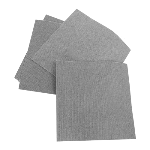 ROGONPDK 20 Stück Adsorptionstyp Quadratisch Teppich, 50x50cm Selbstklebender Bodenteppich Adsorptionstyp Polyester,Anti-Rutsch Carpet Modern Bodenteppichs für Wohnzimmer (Hellgrau) von ROGONPDK