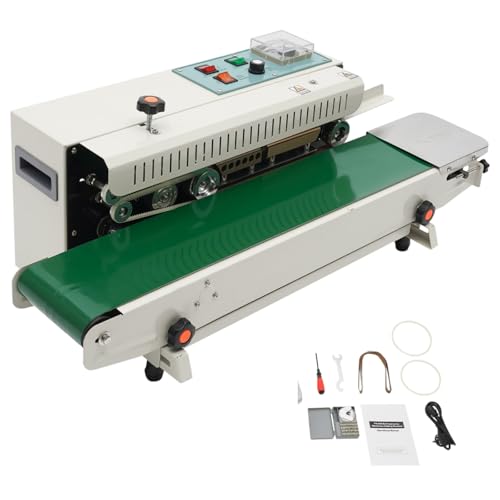 ROGONPDK 500W Vakuumiergerät | Konstanthitze Automatisch Folienschweißgerät | Horizontal Kontinuierliche Plastiktüte Siegel | Schnell-Kompaktes Vakuumierer Versiegelungsdicke: 0.02-0.8mm von ROGONPDK