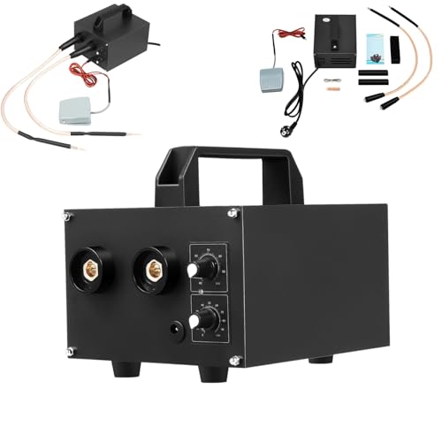 ROGONPDK 6700W Punktschweißgerät Akku | 1600A Profi Battery Spot Welder | Professionelles Batterie Punkt | Tragbar Handspot Schweißmaschine mit 4 Lötstifte & Fußpedal | Schweißdicke: 0.08-0.25mm von ROGONPDK