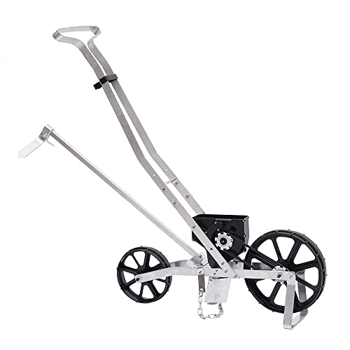 ROGONPDK Handsämaschine Aluminium Dibbelmaschine Handseeder Manuelle Garten Dippelmaschine Sämaschine 63.5x48x40 CM von ROGONPDK