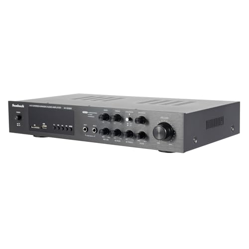 ROGONPDK HiFi Verstärker 5 Kanal Digital FM | USB Stereo Amplifier Bluetooth Vollverstärker | Bluetooth Vollverstärker Digital FM Stereo Amplifier USB mit Fernbedienung & Radioantenne von ROGONPDK