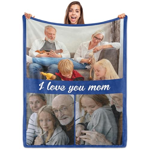 ROHBVMN Personalisierte Decke mit Foto- und Textdruck,Decke personalisiert babydecke, kuscheldecke personalisiert für Freundin, Freund,Ehemann, HD-Druck Foto-Decke fotodecke selbst gestalten von ROHBVMN