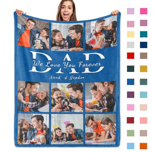 ROHBVMN Personalisierte Decke mit Foto- und Textdruck,Decke personalisiert babydecke, kuscheldecke personalisiert für Freundin, Freund,Ehemann, HD-Druck Foto-Decke fotodecke selbst gestalten von ROHBVMN