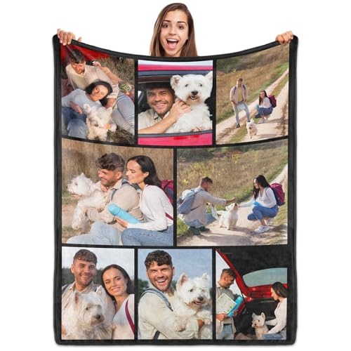 ROHBVMN Personalisierte Decke mit Foto- und Textdruck,Decke personalisiert babydecke, kuscheldecke personalisiert für Freundin, Freund,Ehemann, HD-Druck Foto-Decke fotodecke selbst gestalten von ROHBVMN