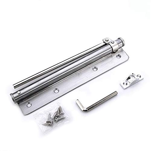 Automatische Türschließung, Einstellbarer Türschließer, automatische Türfeder, silberfarben, Stärke for Home-Office-Türen, bewertete Tortürschließer von ROHCGHC