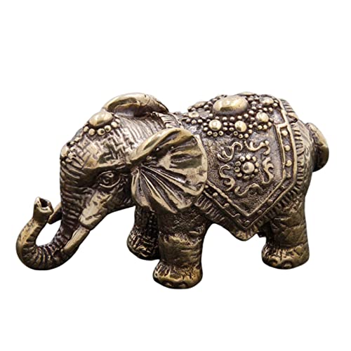 Kleiner Kupfer Elefant Ornament reines Kupfer massiv Ruyi Reichtum Elefant Griff Tee Zeremonie Tee Haustier Antik von ROHSE