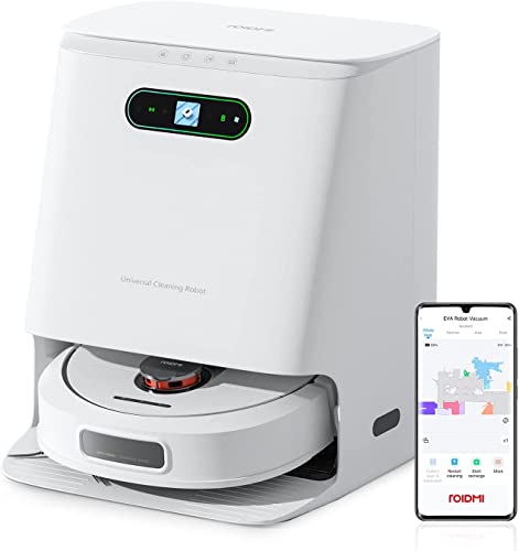 Dulkių siurblys - robotas Roidmi Eva su savaiminio išsivalymo stotele von ROIDMI