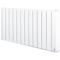 BRN1320RAD belize digitaler thermischer Strahler verbunden 12 Elemente 1320W 575x1069x98mm weiß ral 9010 - Rointe von ROINTE