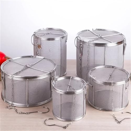 Lebensmittelsieb aus Edelstahl Küchenwerkzeuge, 304 Edelstahl Mesh Tee und Gewürz Sieb Colander Mehrere Größen(W24 X H10 Cm) von ROJDFCNBW