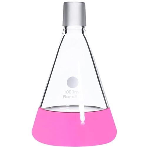 ROJDFCNBW Borosilikat-Messkolben Erlenmeyerkolben, 250 ml bis 2000 ml Glas-Erlenmeyerkolben mit geschliffener Öffnung for Sandkernfiltrations-Kit, Laborexperiment(2000ml 40-38) von ROJDFCNBW
