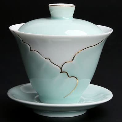 ROJDFCNBW Chinesischer Kung Fu Tee Zeremonie Porzellan Teeka Ceramic Gaiwan Tea Set Black 10.2 x 10.3 cm 215 ml ROJDFCNBW Chinesischer Kung Fu Tee Zeremonie Porzellan Teeka Ceramic Gaiwan Tea Set Black 10.2 x 10.3 cm 215 ml von ROJDFCNBW