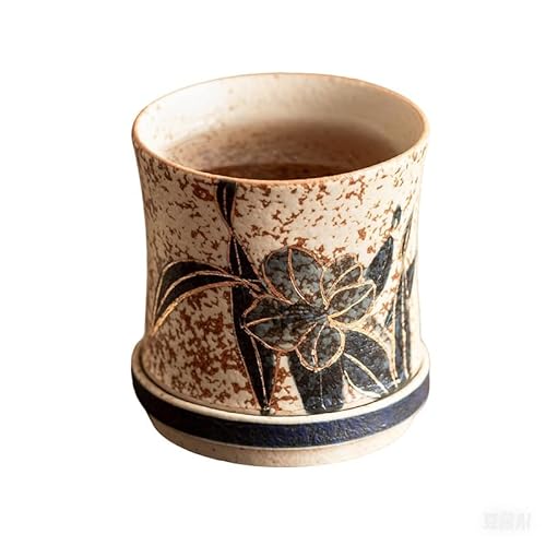 ROJDFCNBW Chinesischer Kung Fu Tee Zeremonie Porzellan Teeka Chinese Kungfu Tea Set Handmade Porcelain Gaiwan Teacup Gongdao Mug Pack of 8(Lily Teacup B) von ROJDFCNBW