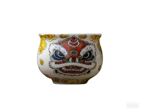 ROJDFCNBW Chinesischer Kung Fu Tee Zeremonie Porzellan Teeka Lion Dance Chinese Kungfu Tea Ceremony Set with Gaiwan Teapot and Teacups(Lion Dance Tea Cup a) von ROJDFCNBW