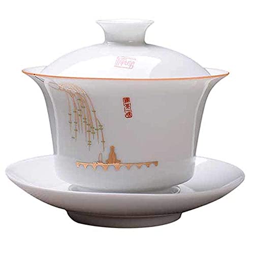 ROJDFCNBW Chinesischer Kung Fu Tee Zeremonie Porzellan Teeka Sancai Ceramic Gaiwan Tea Set 150ml 8.4x10.6cm ROJDFCNBW Chinesischer Kung Fu Tee Zeremonie Porzellan Teeka Sancai Ceramic Gaiwan Tea Set 150ml 8.4x10.6cm von ROJDFCNBW