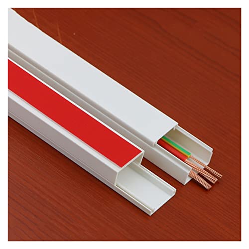 ROJDFCNBW Kabelschutz Boden Kabelabdeckung, 2er-Pack weißes PVC-Kabel-Cover-On-Wall-Raceway-Kit for Kabelmanagement, mehrere Größen(20x10mm/0.78x0.39in) von ROJDFCNBW