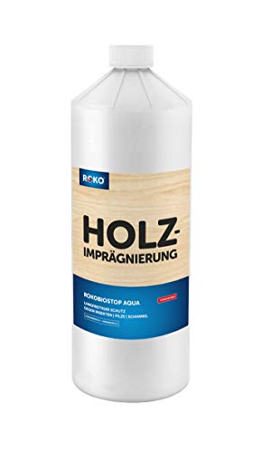 ROKO Holz Imprägnierung Farblos - 1 Kg - Effektiver Langzeitschutz - Holzimprägnierung, Holzgrundierung, Holzschutz, Grundierung - Für alle Holzarten von Roko