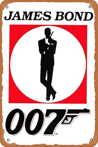 James Bond Retro Vintage Metall-Blechschild 20,3 x 30,5 cm Heimdekoration Kunst von ROKOL