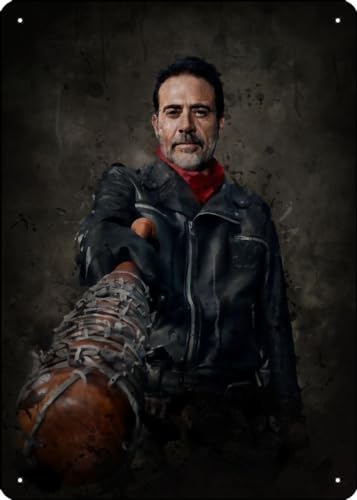 Negan Walking Dead The Walking Dead Poster Metall-Blechschild, 20,3 x 30,5 cm, lustige Männerhöhle, coole Wanddekoration von ROKOL